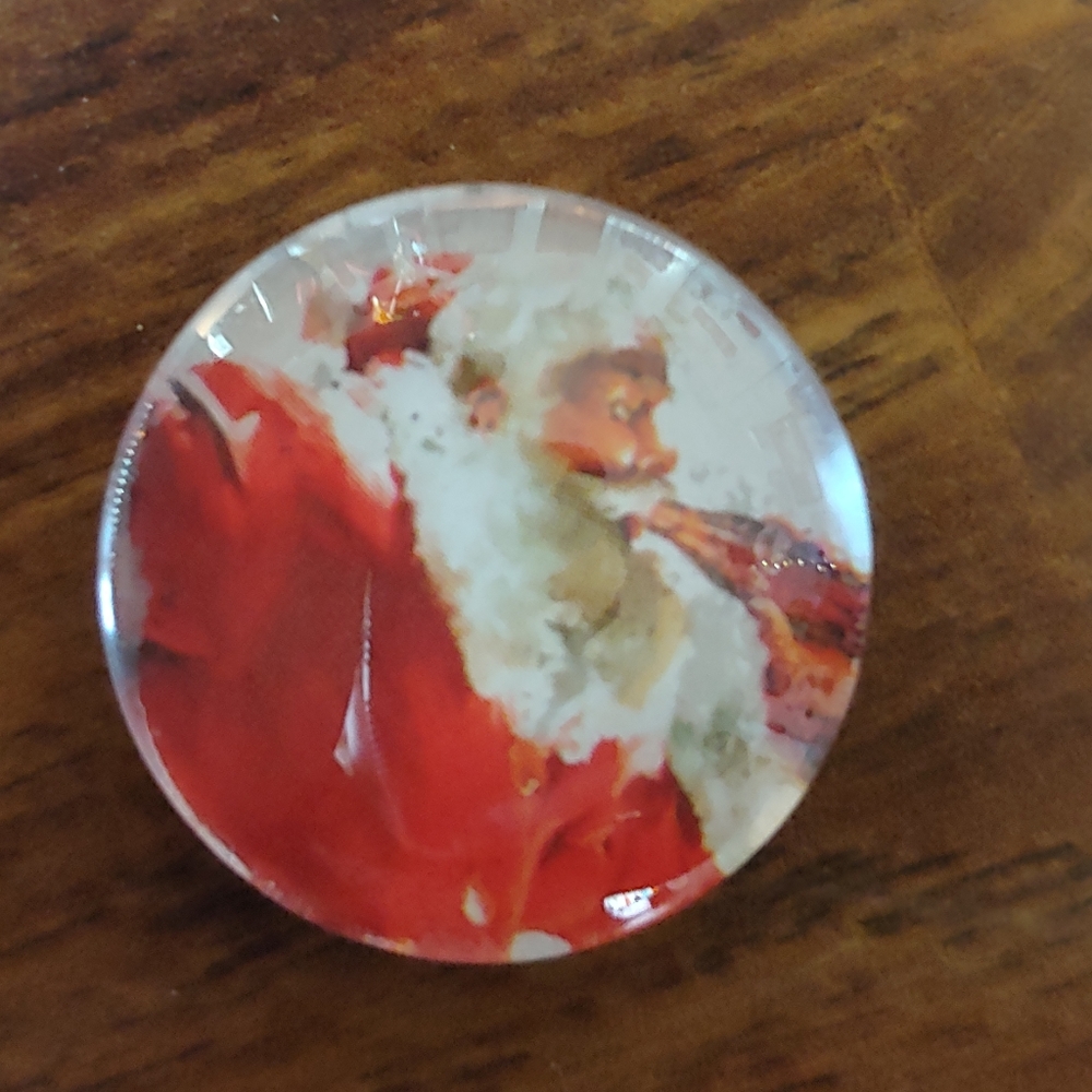 Santa Glass Magnet